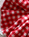  Rood geruit met kant