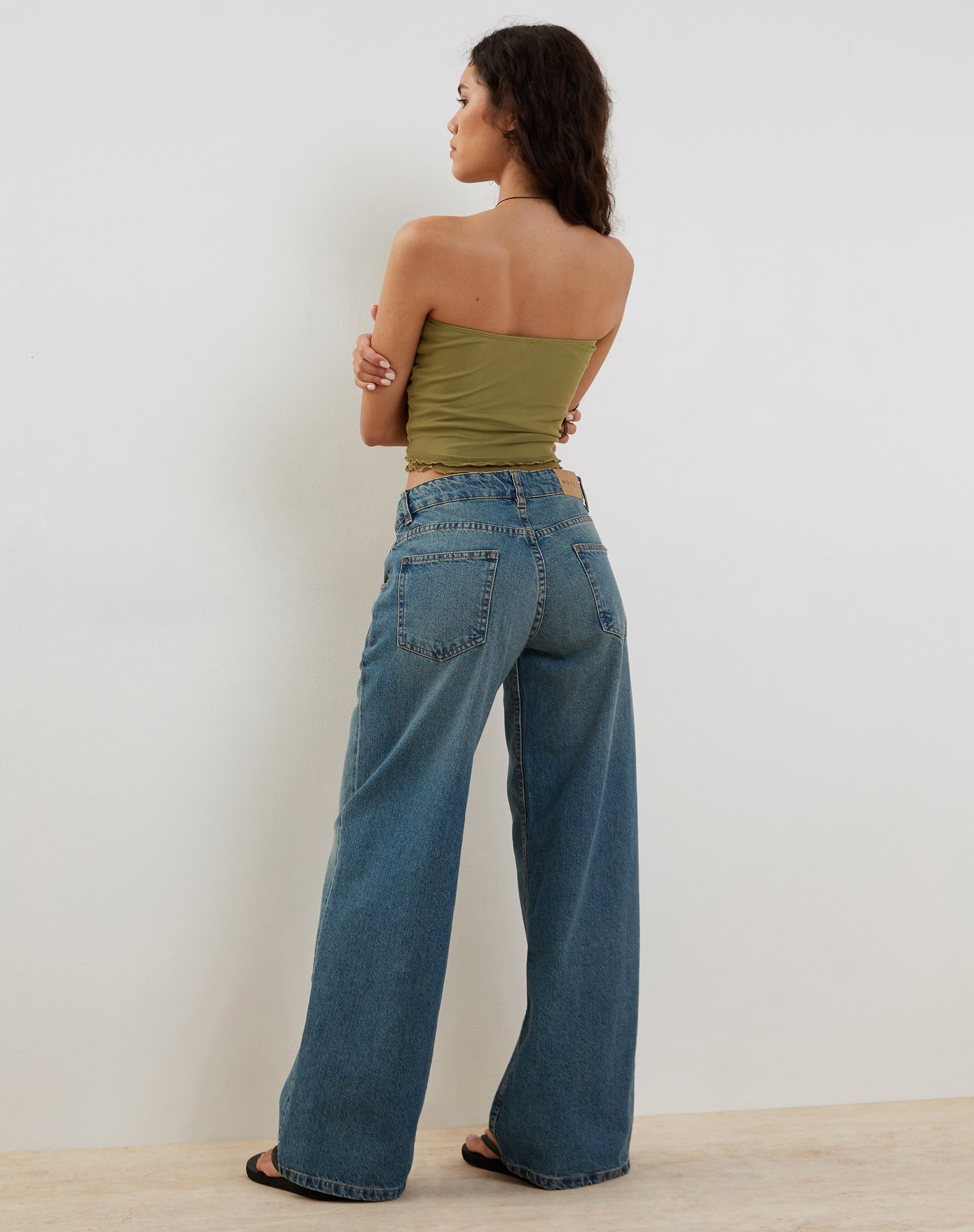 Afbeelding van Seka Mesh Bandeau Top in Groen