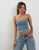 Afbeelding van Seka Bandeau Top in Mesh Tonal Blue
