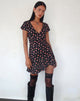 Afbeelding van Seleg Mini Dress in Flowing Rose Zwart