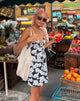 Afbeelding van Senora Mini Dress in Vacation Black and White