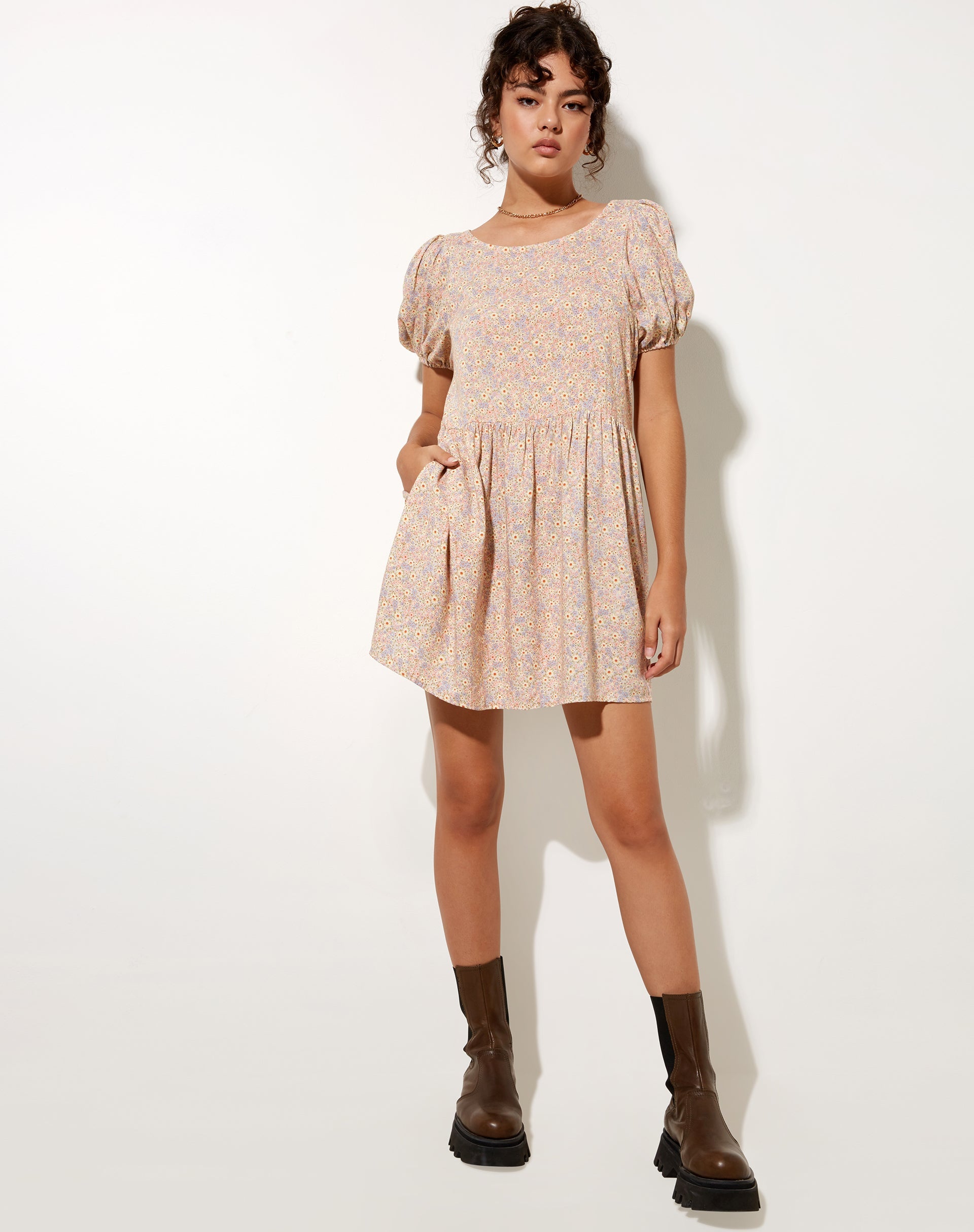 Afbeelding van Senza Jurk in 70s Prairie Girl Bloemen