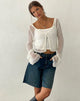 Afbeelding van Septa Cropped Knit Vest in Ivoor
