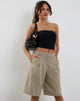 Afbeelding van Setya Long Line Getailleerde Korte Broek in Taupe