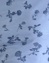 Inky blauw gebloemd gaas