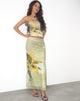 Afbeelding van Acacia Maxi rok in gele lelieprint