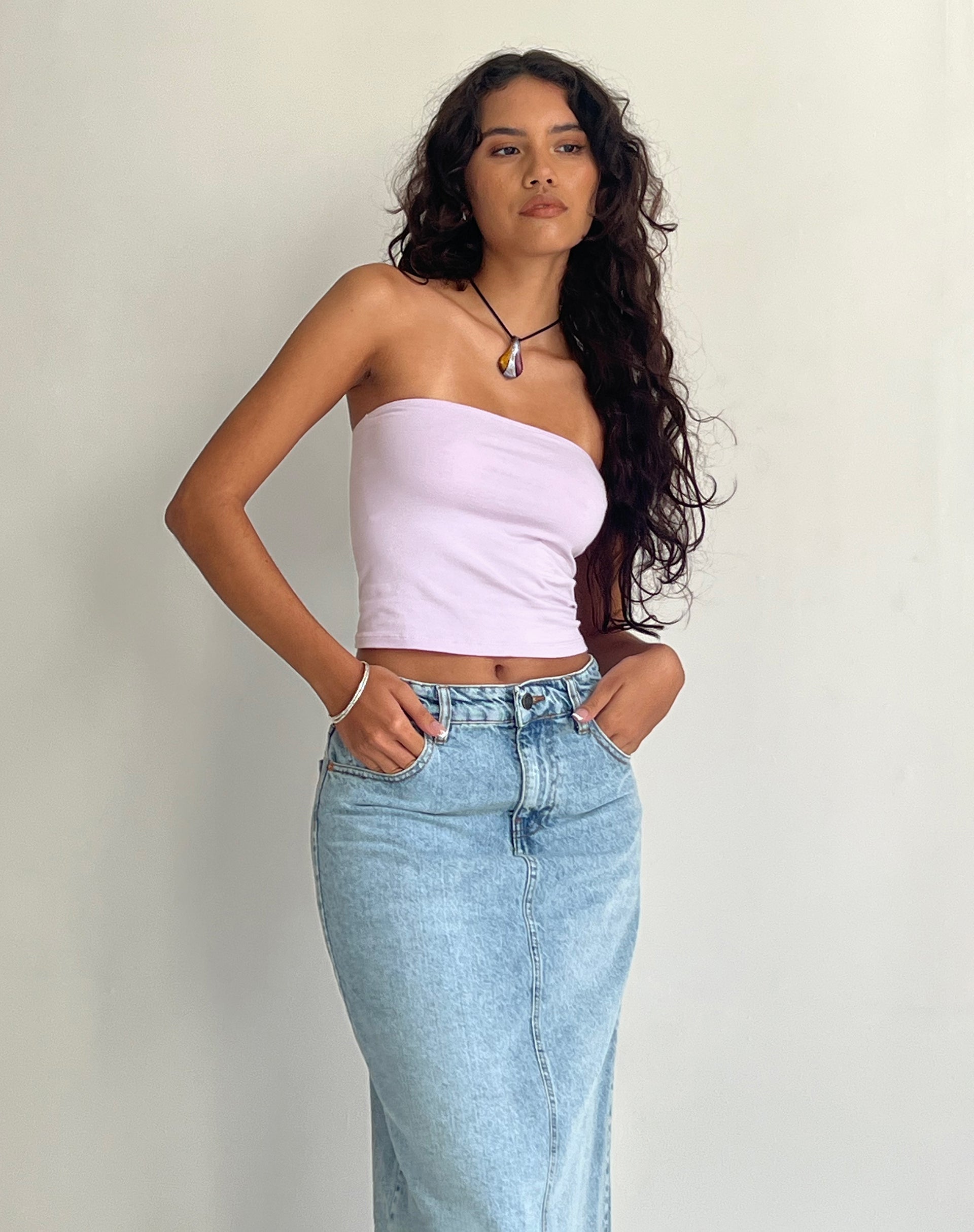 Afbeelding van Shae Bandeau Top in Zacht Lila