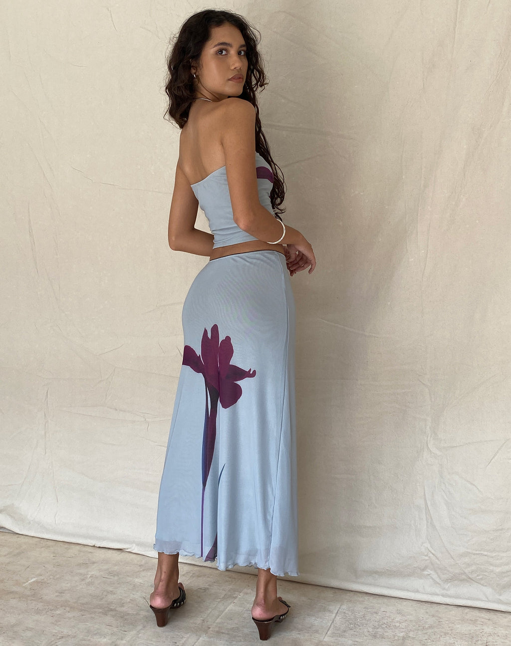Lassie Midi rok in Mint Bloemmotief
