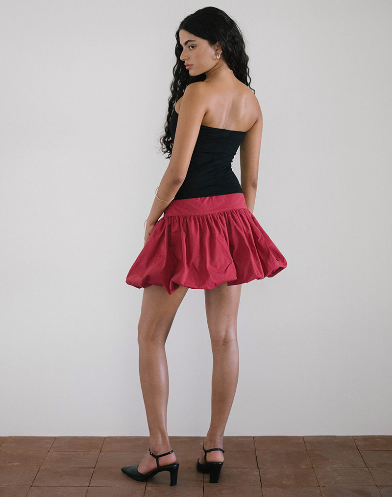 Afbeelding van Kiyowo Puffball Mini Rok in Adrenaline Rood