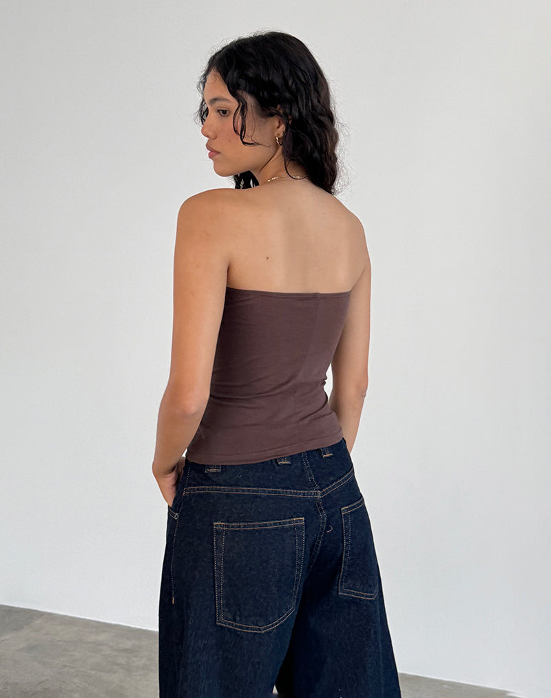 Afbeelding van Shaelo Bandeau Top in Diep Mahonie