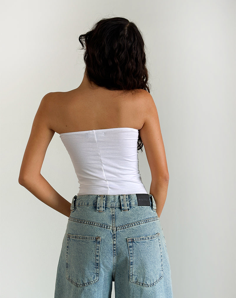 Afbeelding van Shaelo Bandeau Top in Wit