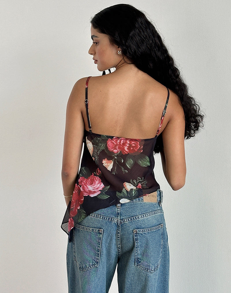 Afbeelding van Shahira Top in Renaissance Rose Zwart