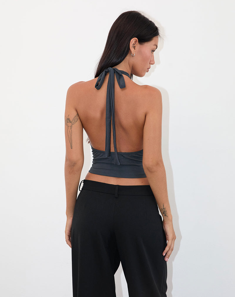 Afbeelding van Shalas Halter Top in Jersey Oceaan Storm