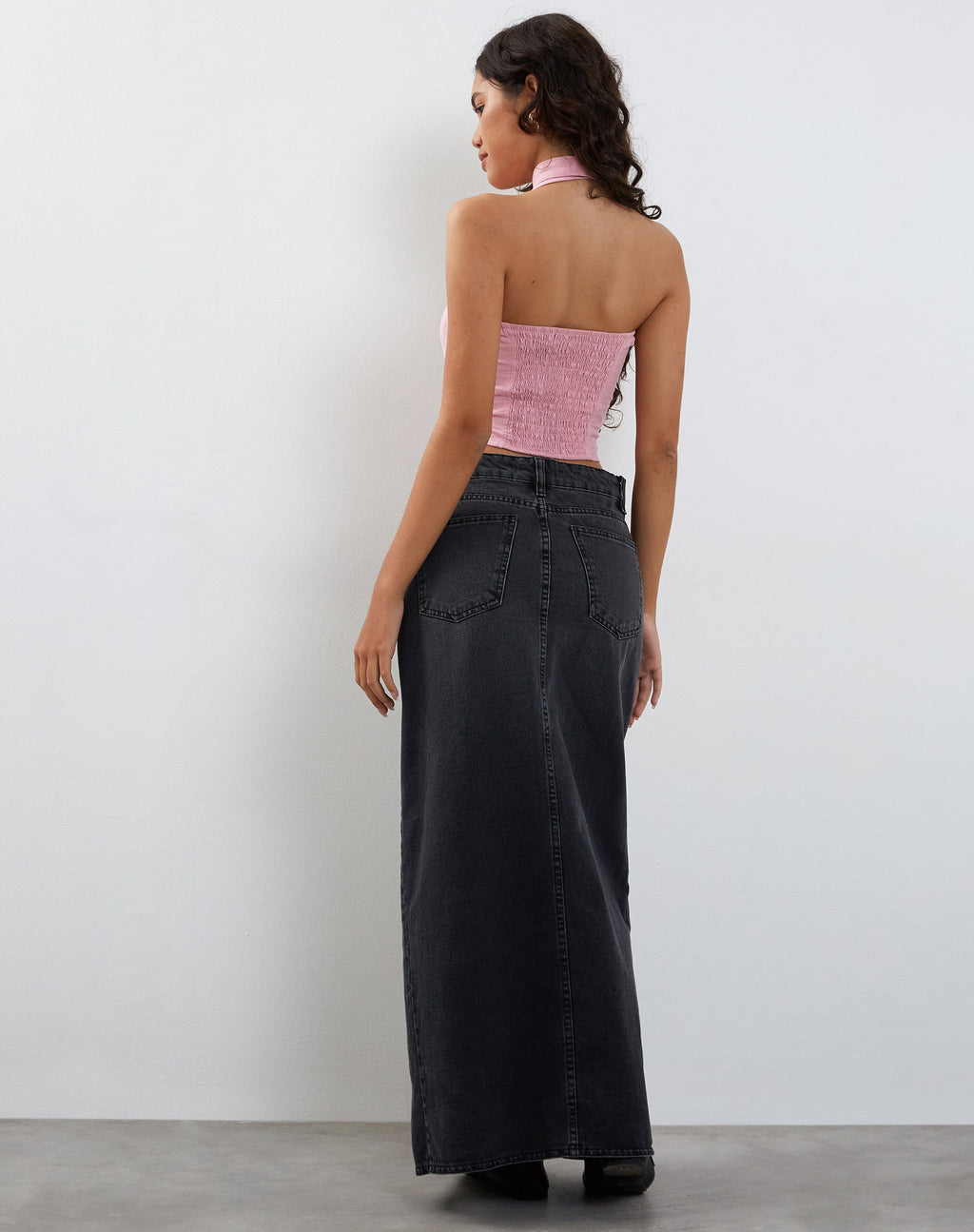 Shaloe Bandeau Top en Sjaal Set in Flamingo Roze