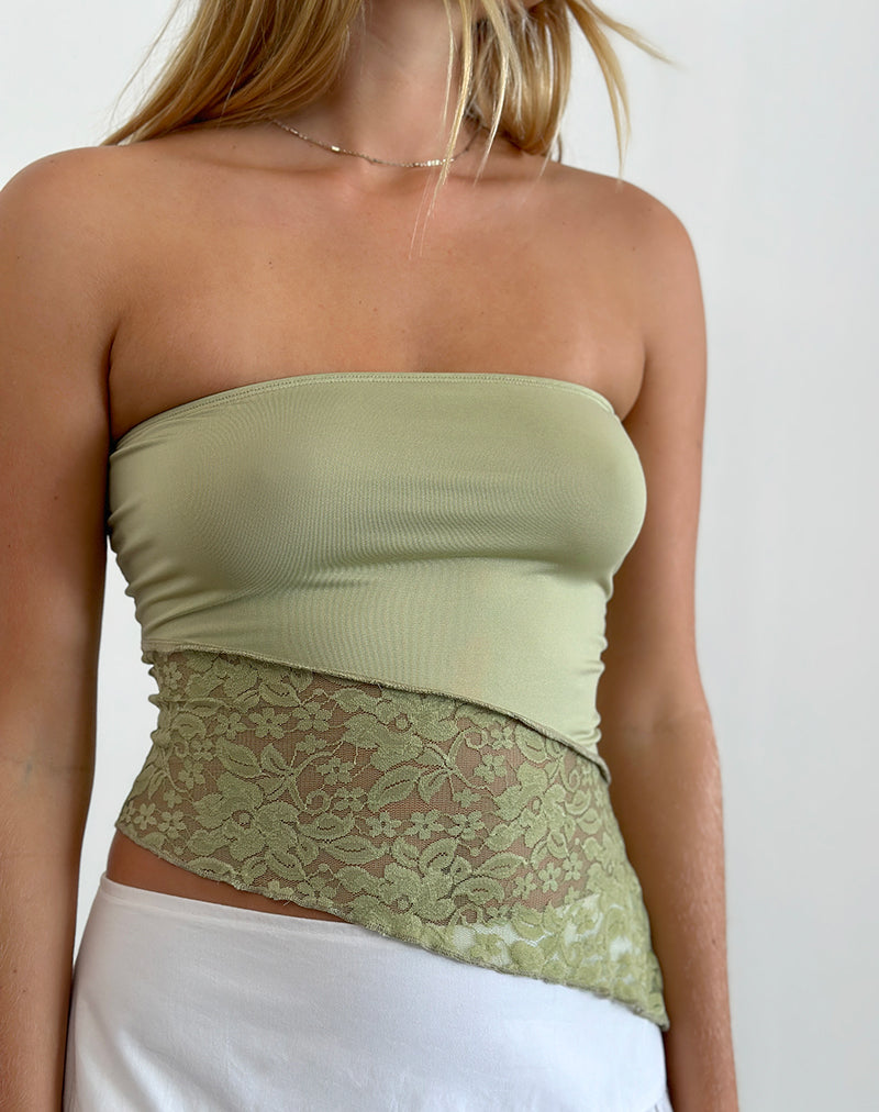 Shanda Kanten Top in Sage