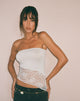 Afbeelding van Shanda Bandeau Top in Wit Kant