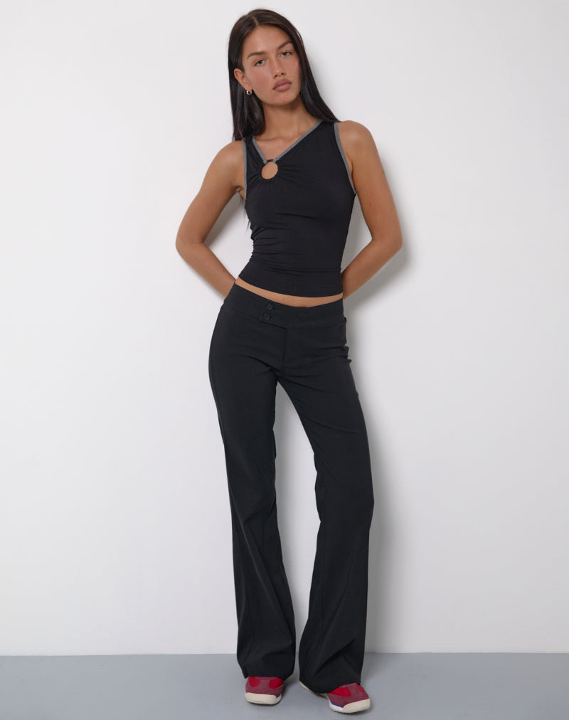 Afbeelding van Sharena O Ring Vest Top in Zwart