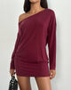 Afbeelding van Shelisa Slouchy Mini Dress in Dieprood
