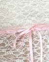  Crème met roze band