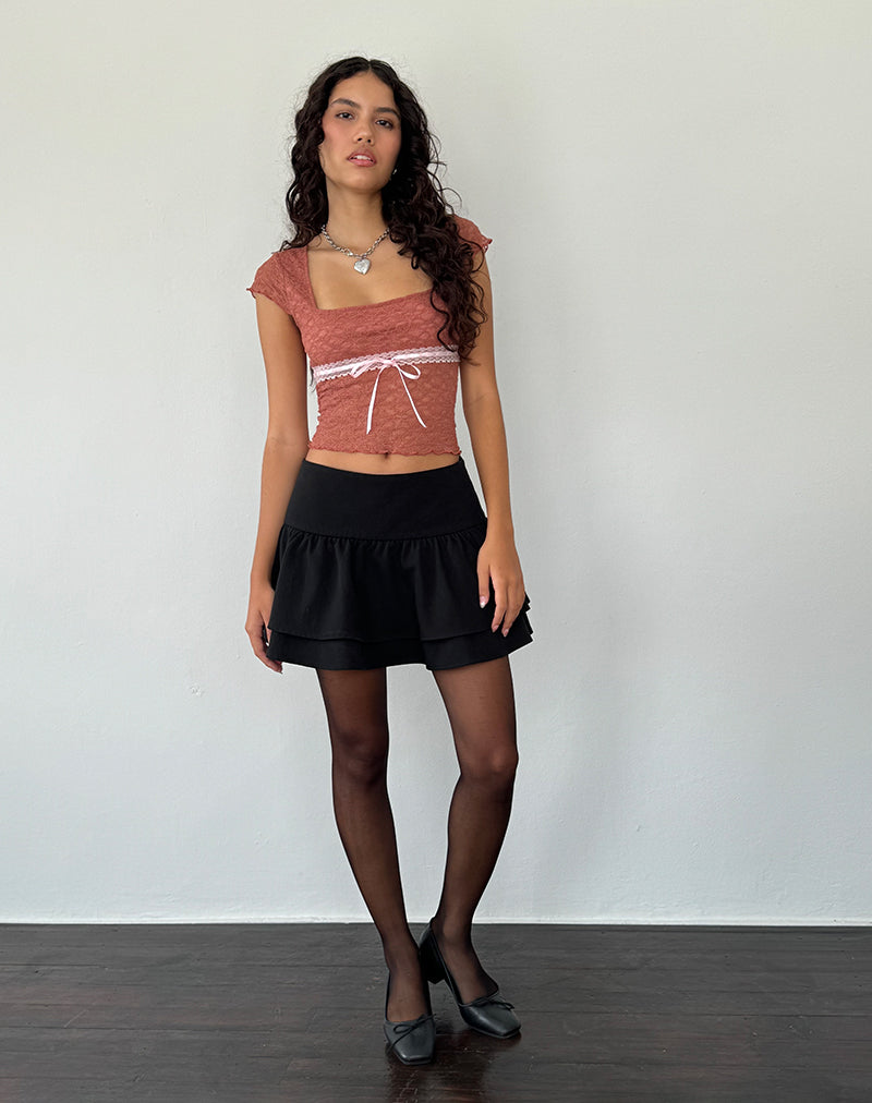 Afbeelding van Sherine Kanten Top in Withered Rose