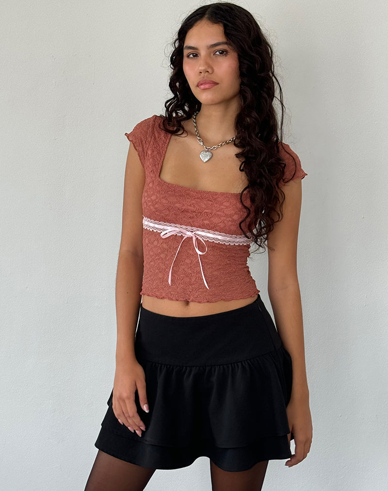 Afbeelding van Sherine Kanten Top in Withered Rose