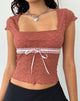 Afbeelding van Sherine Kanten Top in Withered Rose