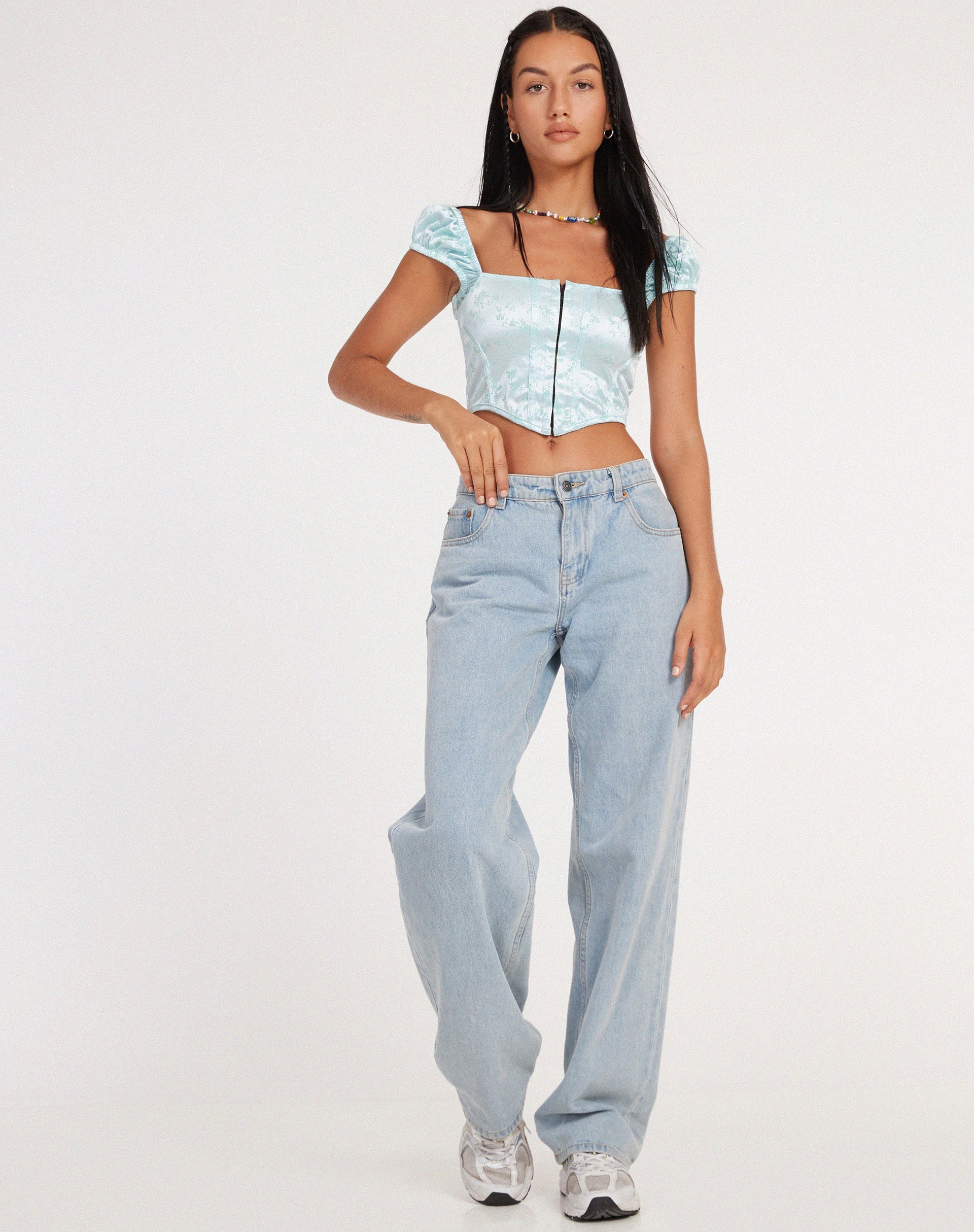 Afbeelding van Silicia Corset Top in Botanist Flocking Spearmint