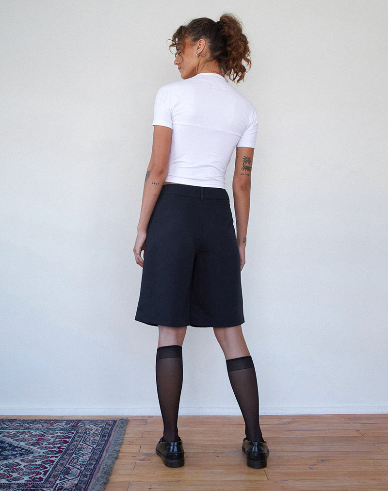 Afbeelding van Sintya Getailleerde Capri Short in Navy