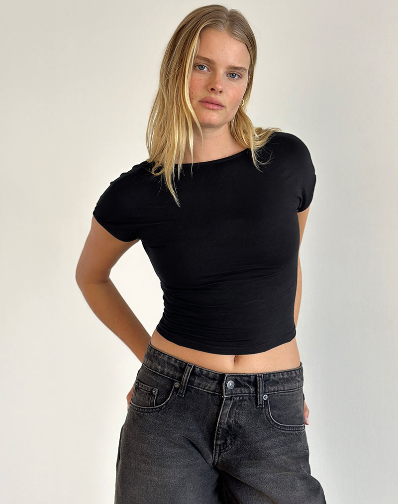 Afbeelding van Sipang Tie Back Top in Zwart