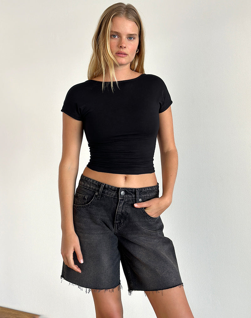 Sipang Top met Stropdas in Zwart