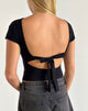 Afbeelding van Sipang Tie Back Top in Zwart
