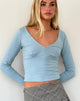 Afbeelding van Sisil Lange Mouw Top in Nantucket Blue