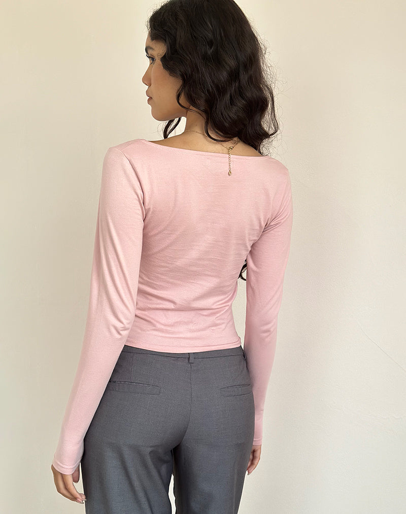 Afbeelding van Sisil Lange Mouw Top In Roze Dame