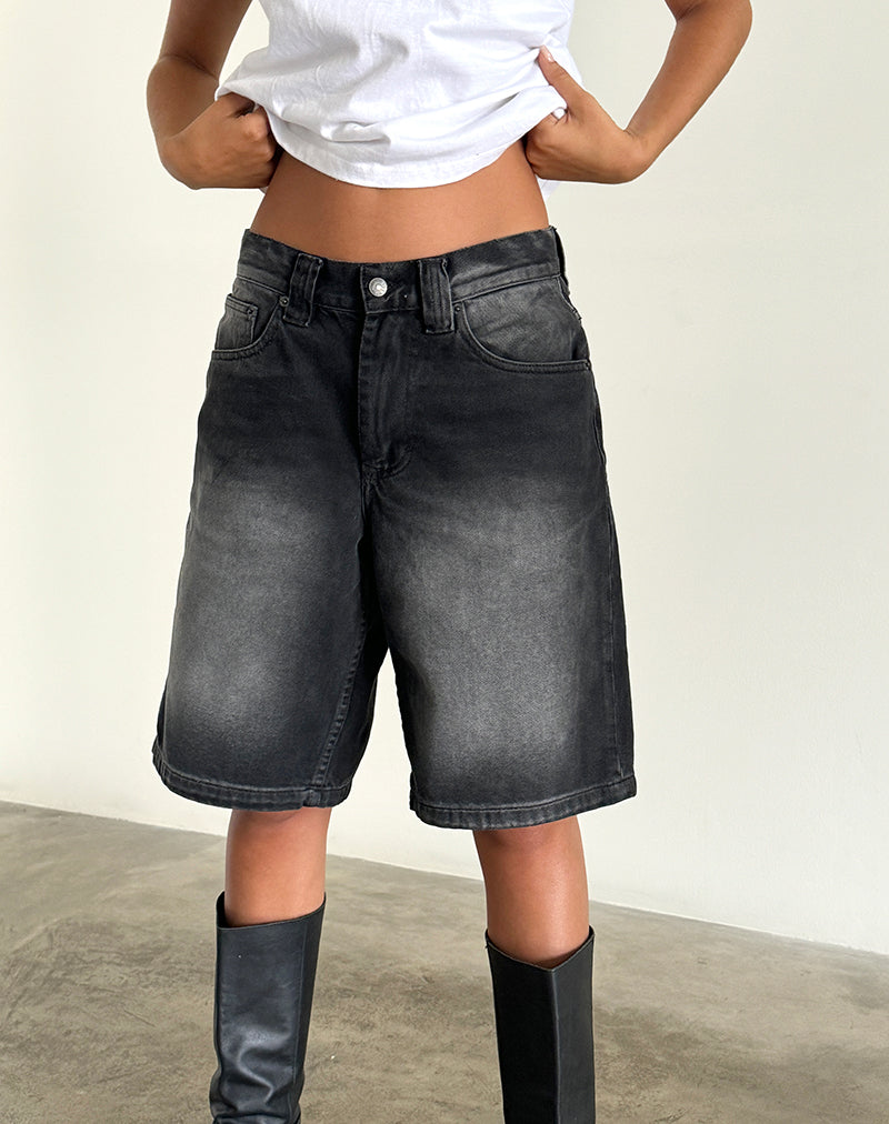 Afbeelding van Low Rise Skater Short in Extreem Zwart