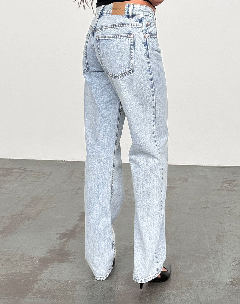 Afbeelding van Mid Rise Slim Parallel Jeans in 80's Light Wash