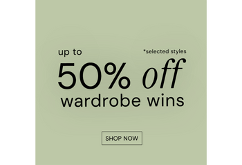 TOT 50% KORTING OP GARDEROBEWINSTEN
