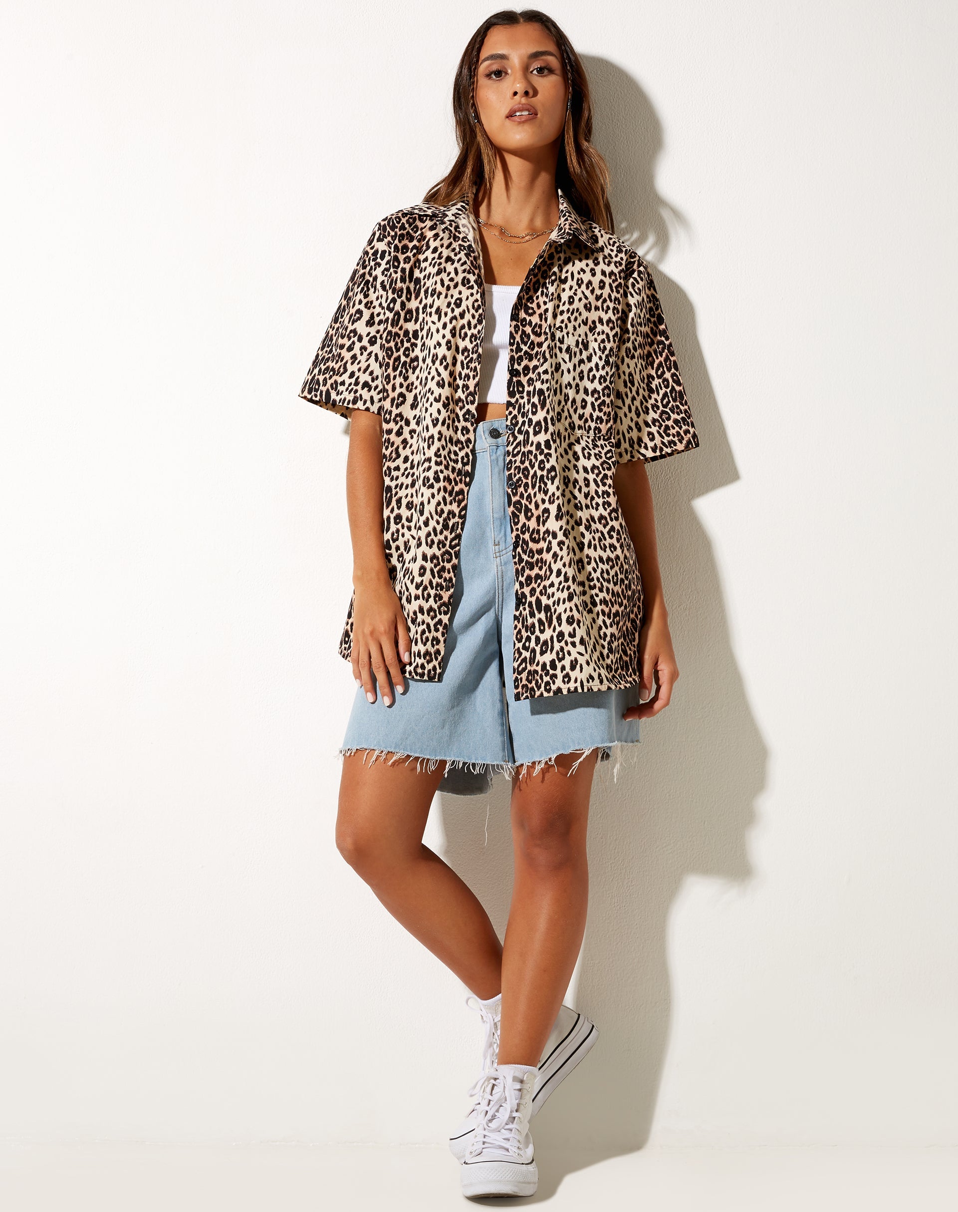 Afbeelding van Smith Shirt met korte mouwen in Echt luipaard
