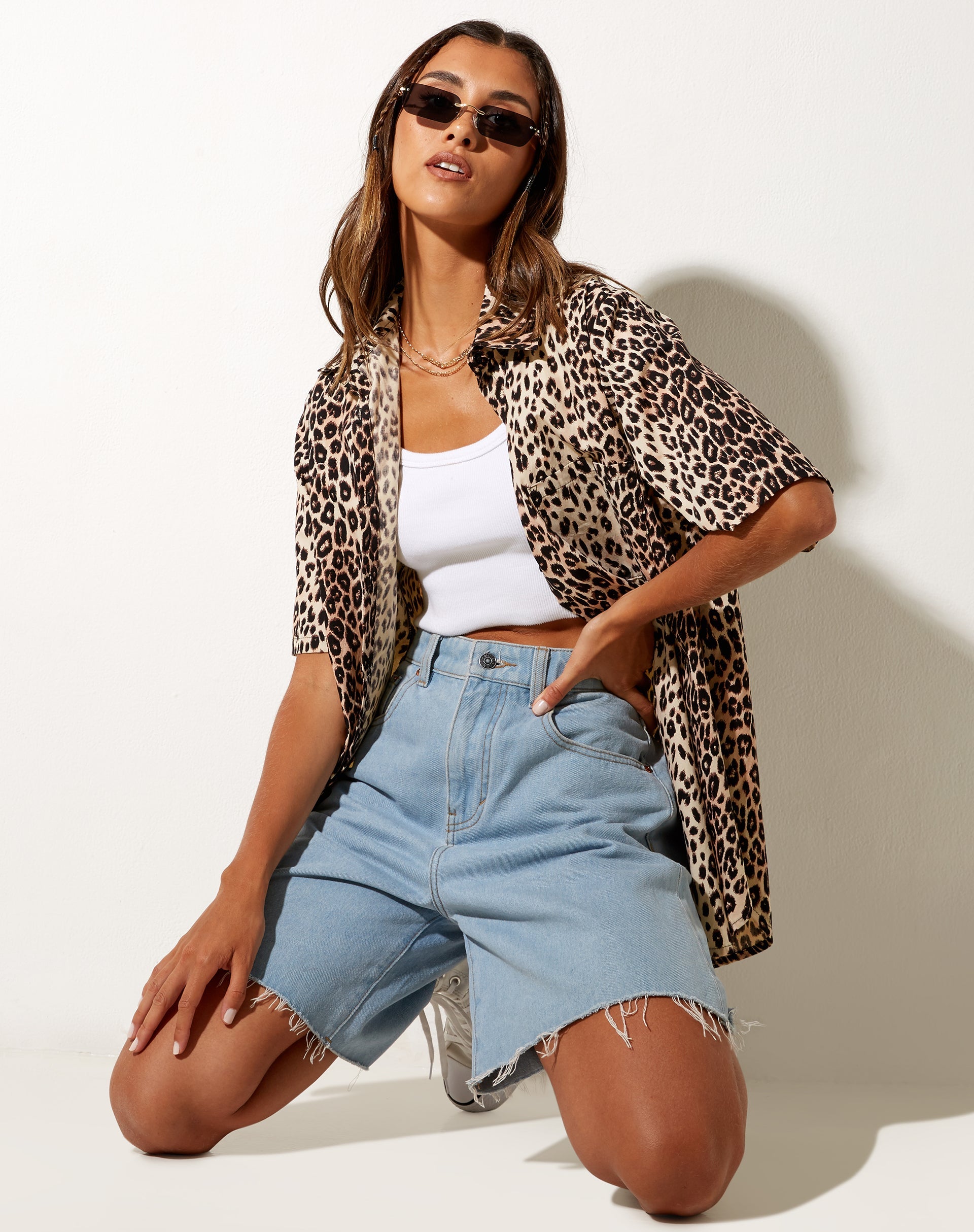 Afbeelding van Smith Shirt met korte mouwen in Echt luipaard
