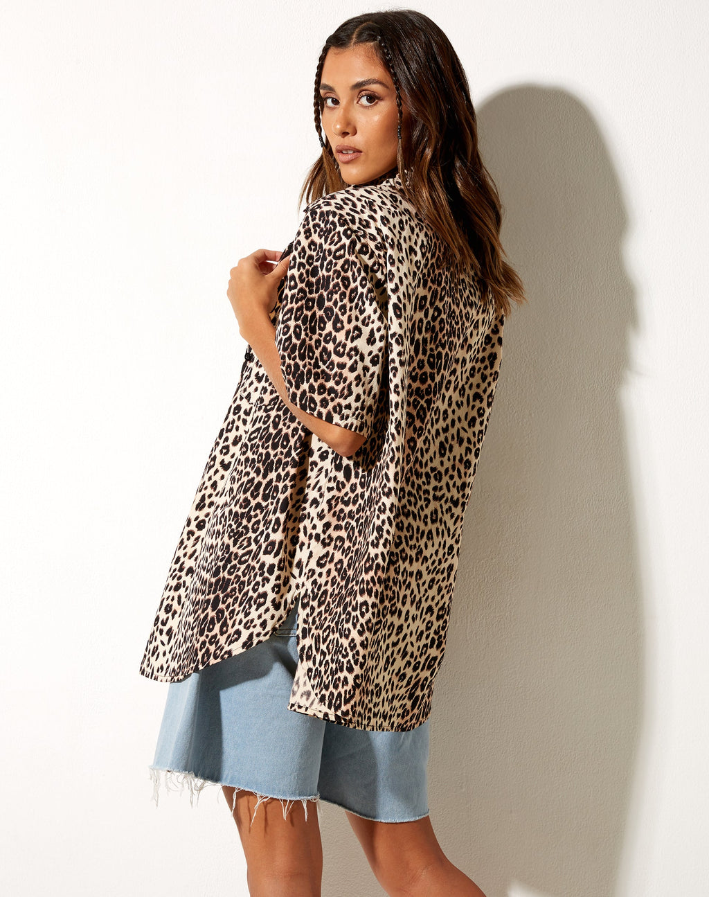 Smith Shirt met Korte Mouw in Echt Luipaard