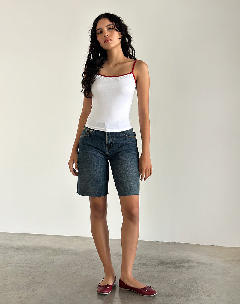 Solani Top in Wit met Adrenaline Rode Binding