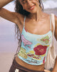 Afbeelding van Solay Cami Top in Bali Blue
