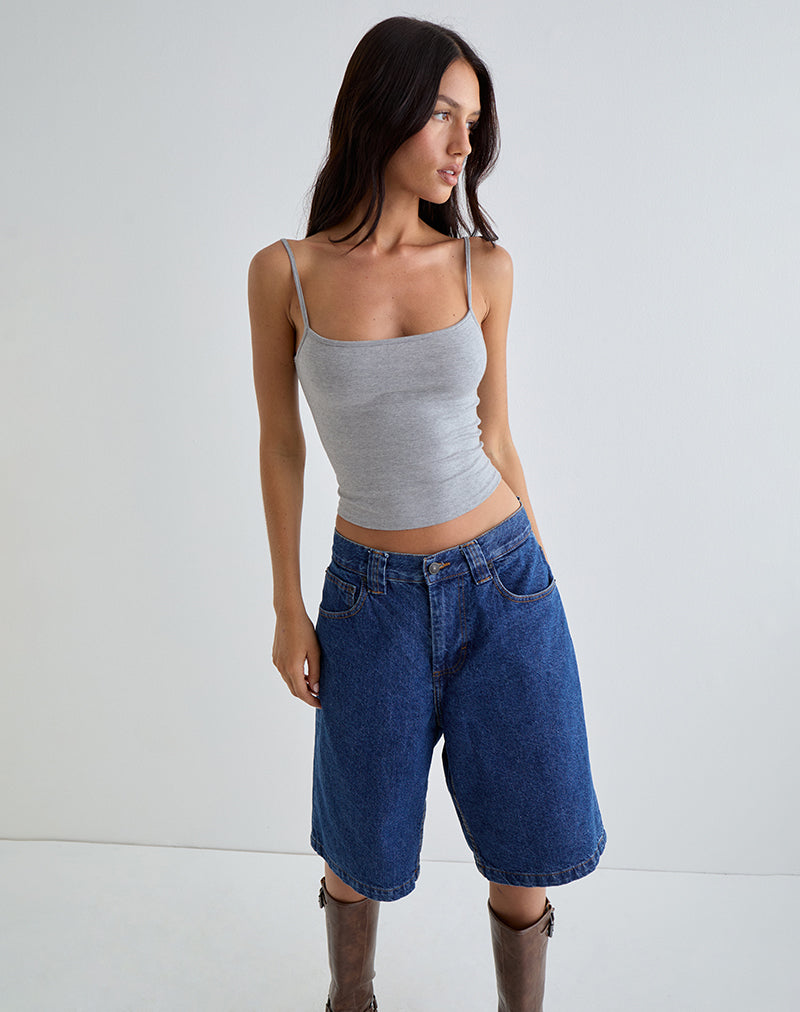 Solay Vest Top in Grijs Marl