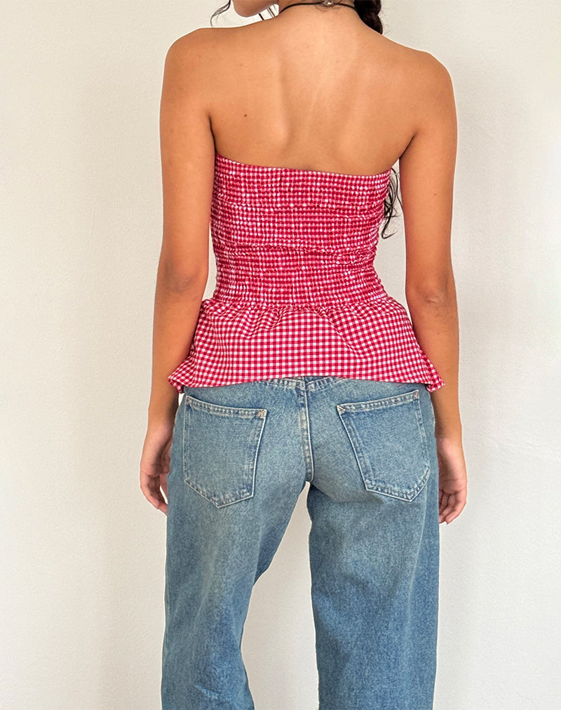 Afbeelding van Soter Top in Rood Gingham