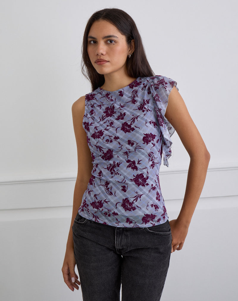 Soyan Asymmetrische Top in Lotus vlokruit Lavendel