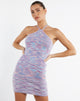 beeld van MOTEL X JACQUIE Stasny Mini Dress in Mix Space Dye Knit Lila