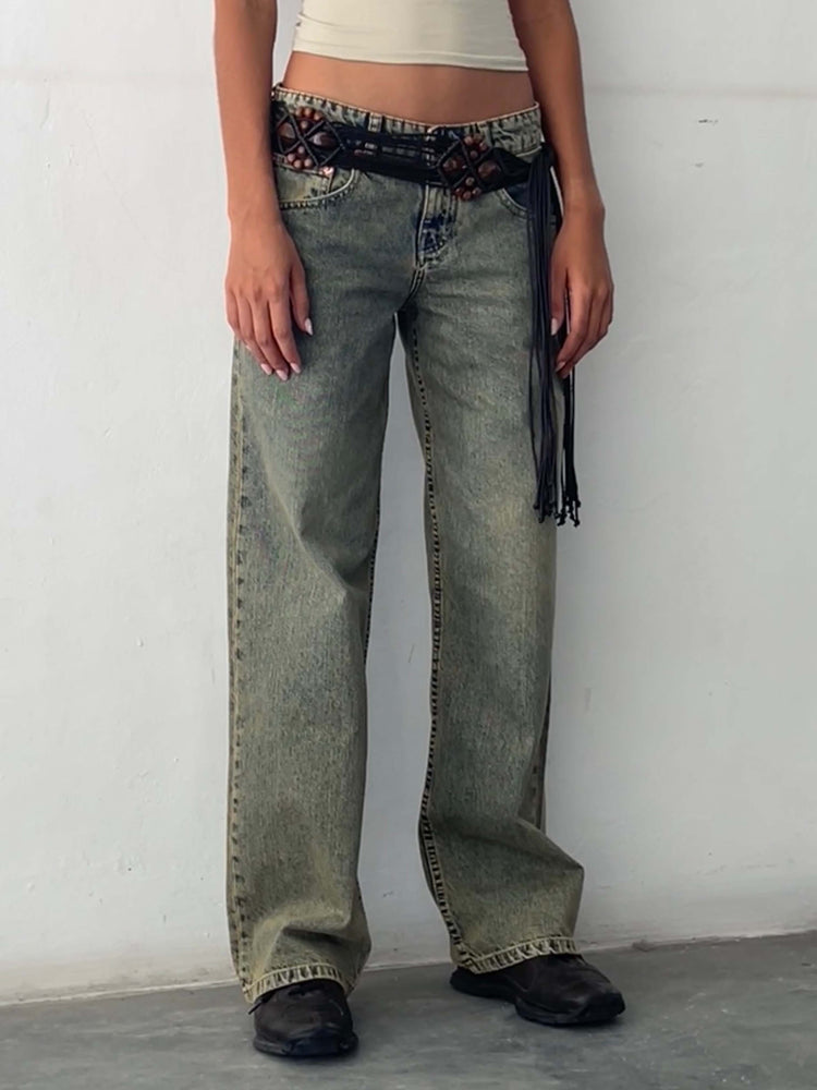 WINKELEN JEANS MET RECHTE PIJPEN