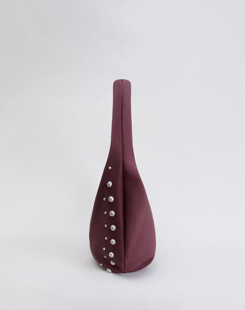 Afbeelding van Studded Slouch Bag in Bourgondië