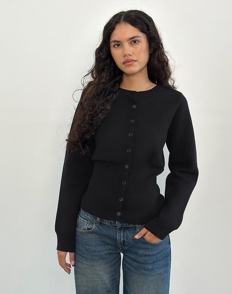 Afbeelding van Subra vest met lange mouwen in zwart