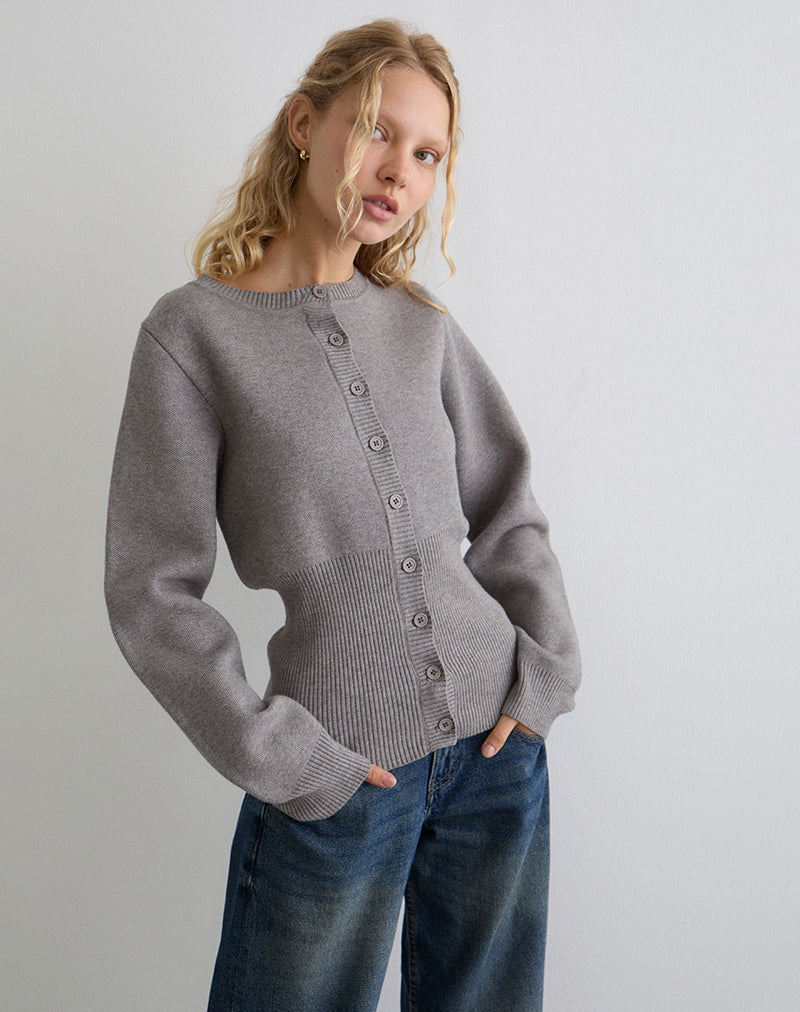 Subra vest met lange mouwen in grijs