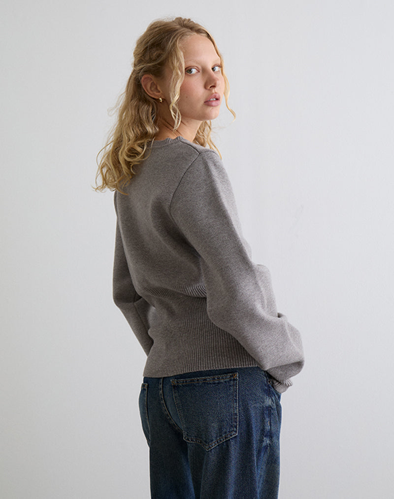 Afbeelding van Subra vest met lange mouwen in grijs